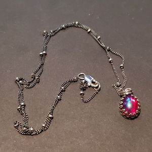 Vintage glass charm necklace